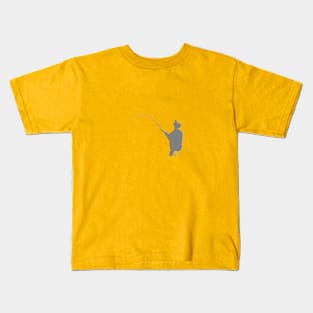 Fisherman grey design Kids T-Shirt